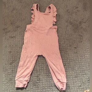 Little Sleepies maybe ruffle overalls play 12-18 months